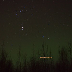 Orion and aurora