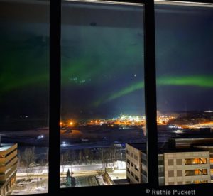 Captain Cook hotel aurora facing north Anchorage Alaska